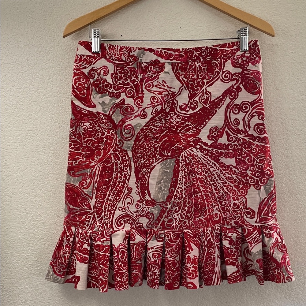 NIC+ZOE Red and White peacock Ruffle-Hem Mini Skirt 15x21
Coquette sexy 8